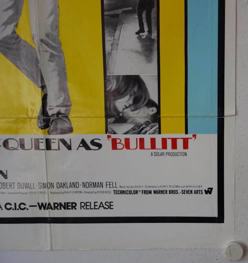 Bullitt originales Filmplakat aus Südafrika